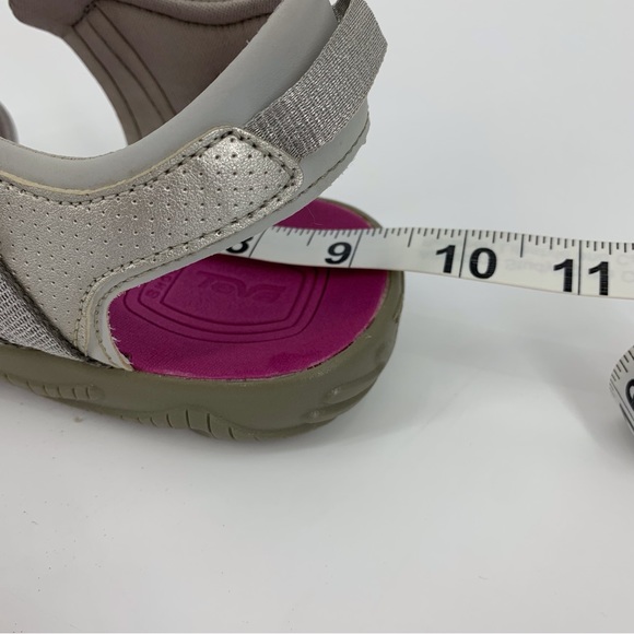 Teva Grey, Silver, and Pink Tirra Kids' Sport Sandal, 5 - Picture 14 of 16